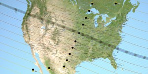 US map of the eclipse